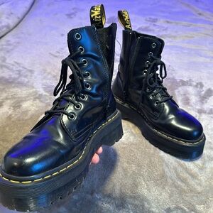Doc Martens platform zip up / tie boot